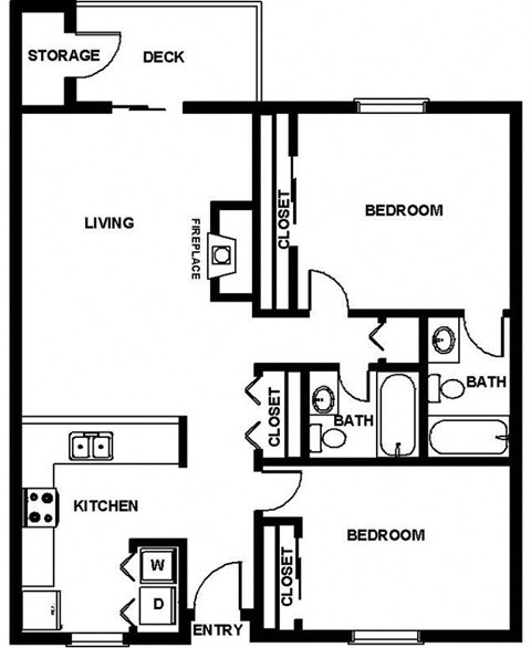 B2 Floor Plan at Saratoga, Washington, 98204